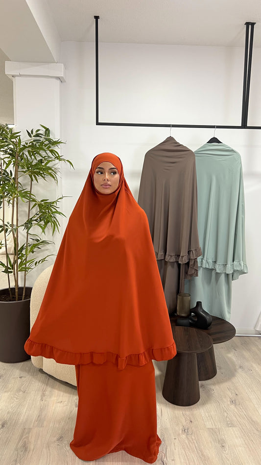 Ensemble Abaya Khimar à fronces
